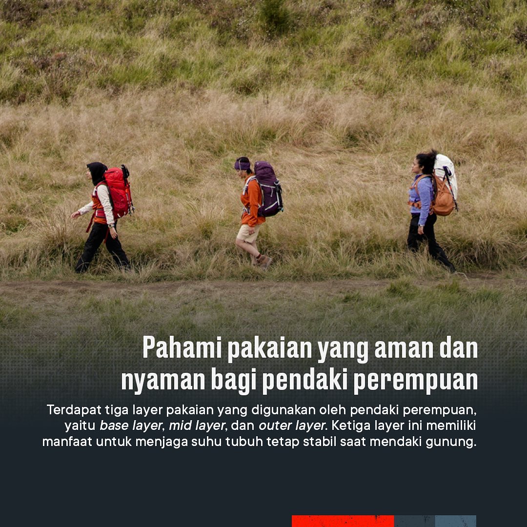 eigeradventure's tweet photo. Kayanya sekarang udah banyak perempuan yang gemar mendaki, nah ini Mimin kasih tips untuk para perempuan yang ingin mulai mencoba pendakian supaya aman dan nyaman~
#EIGERTips #EigerAdventure https://t.co/oS6O1sOcNh