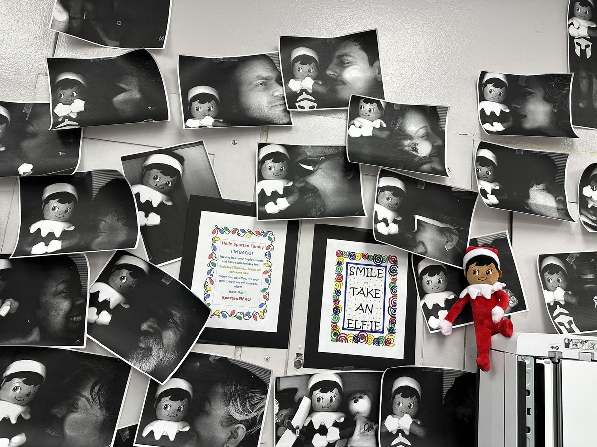 RidgeInteracts's tweet photo. The @Southridge_SHS family has geared up our #14DaysOfAction in remembrance of #SandyHook by highlighting our youths strength in community, fun, &amp; making the promise for a safer world.
Check us out! Our Spartans are saying Hello@w/ an #ElfOnAShelf &amp; much more! https://t.co/KRiySFuSli