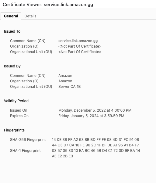 tloud's tweet photo. @primegaming yo, I was setting up my kids bungie prime link action for destiny 2.  And the redirect is giving me an ssl cert error.  Plus https://t.co/vsiqRrzosK looks like the cert config could be better too. https://t.co/wHgN8aafUX