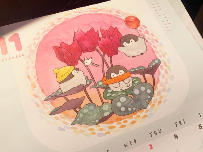 コウペンちゃんの描き下ろしカレンダー、可愛くて剥がしたあとも保存するしかない… 