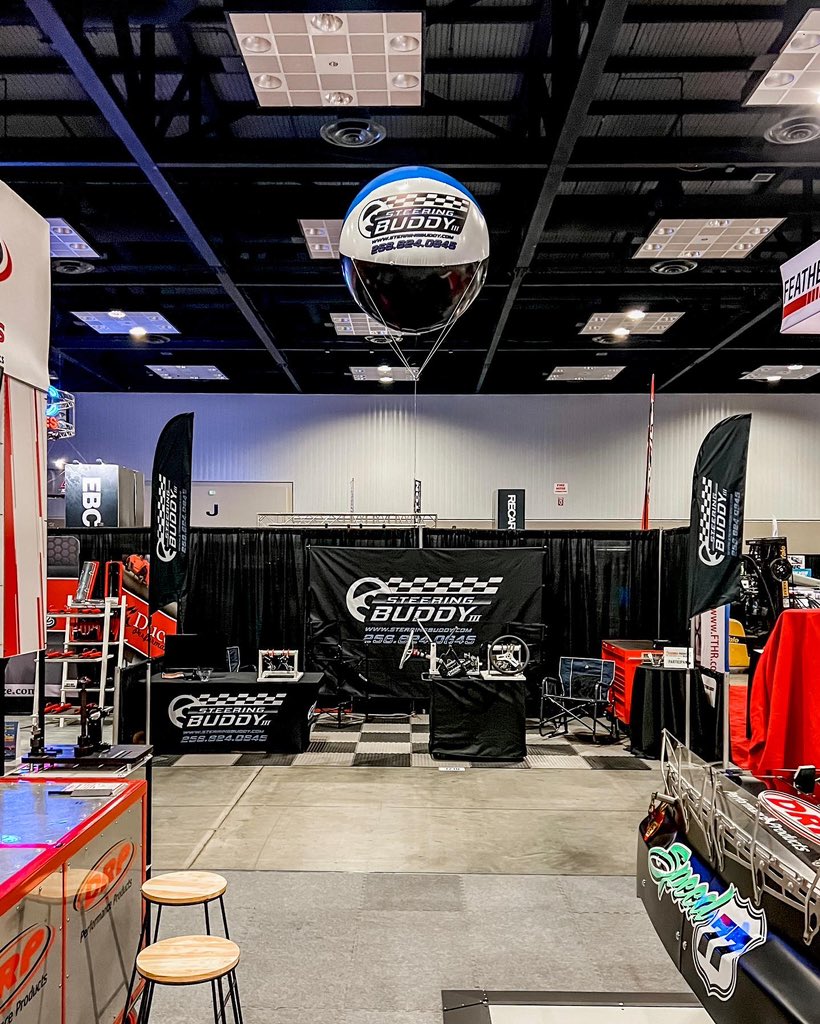 SteeringBuddy's tweet photo. We’re all setup and ready at the PRI show. Come see us at booth 3210!🏁 https://t.co/gKXMCK9JfI