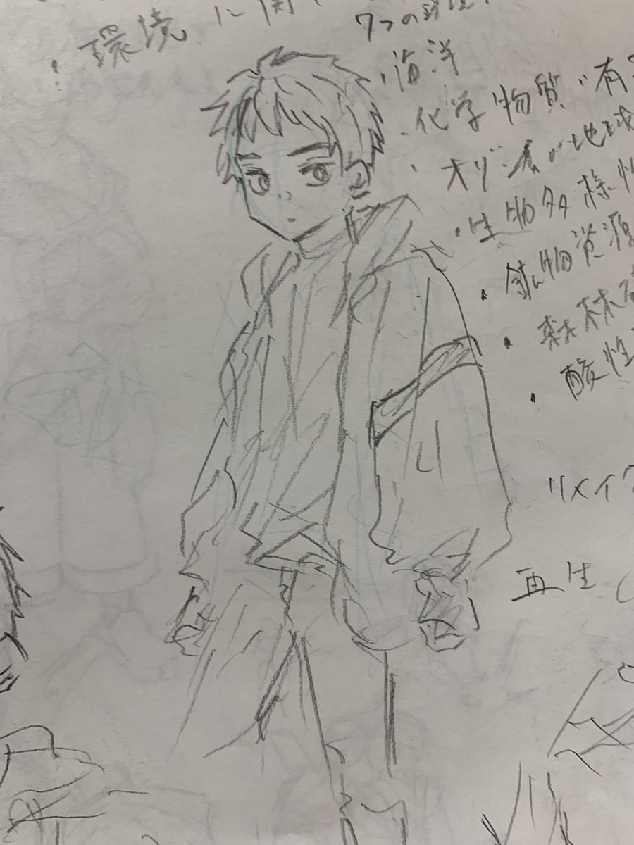 顔だけは決まってるので後は清書

ラフでわかりにくいんですけど眉毛は2、3本重ねます
生命力は強そうな感じにしたい

 #コルクラボマンガ専科 https://t.co/mj57RopOfl