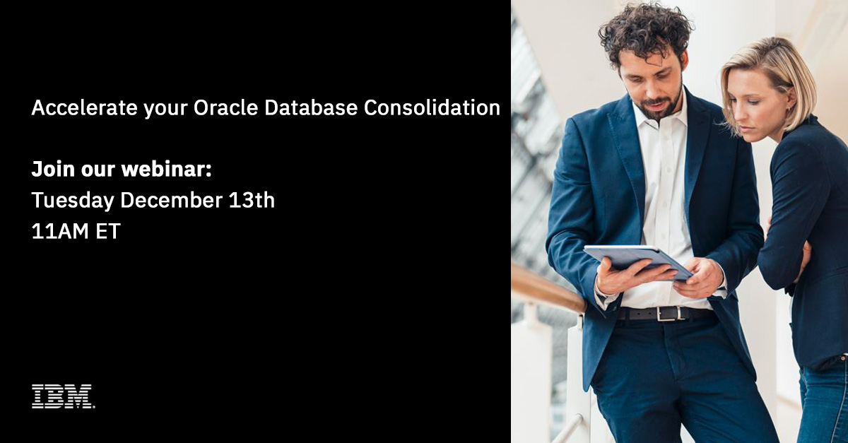 dabmtbski's tweet photo. Join us on Tuesday December 13th at 11am EST for Accelerate your Oracle Database Consolidation.  Register today: https://t.co/JPvN1Ann5f
#PowerSystems #IBMPowerSystems https://t.co/g4eyxYop15