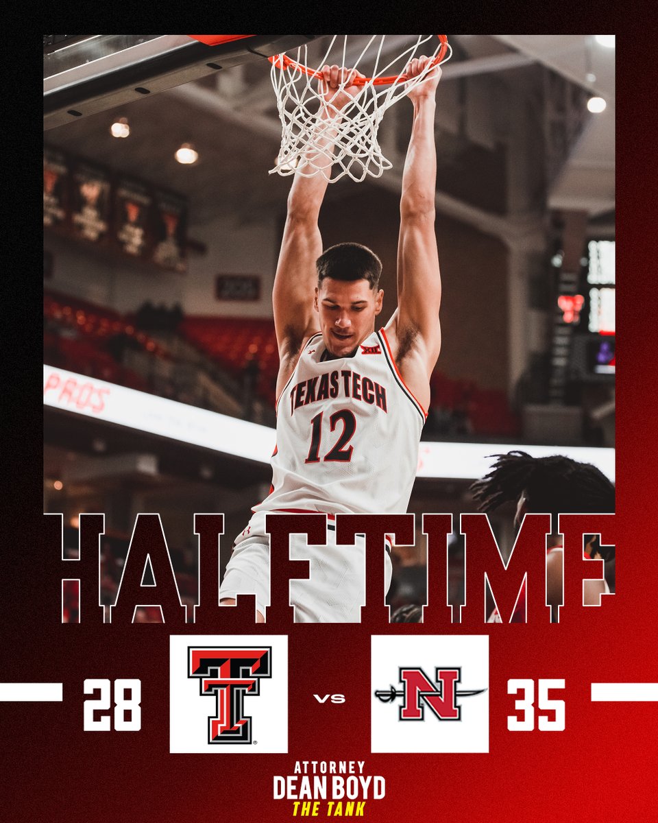 Texas Tech Basketball on Twitter "Score at the half."