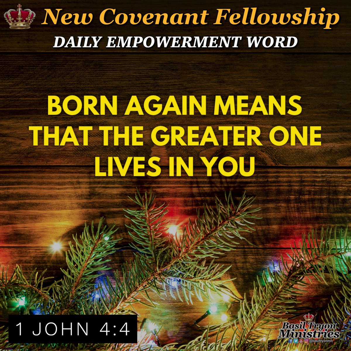 basiltryonmin's tweet photo. BORN AGAIN MEANS THAT THE GREATER ONE LIVES IN YOU
Ye are of God, little children, and have overcome them: because greater is he that is in you, than he that is in the world (1 John 4:4)
#RAK #BTM #NCF #BornAgain #GreaterOne #Lives #BasilTryon https://t.co/EaAYwsOI6o