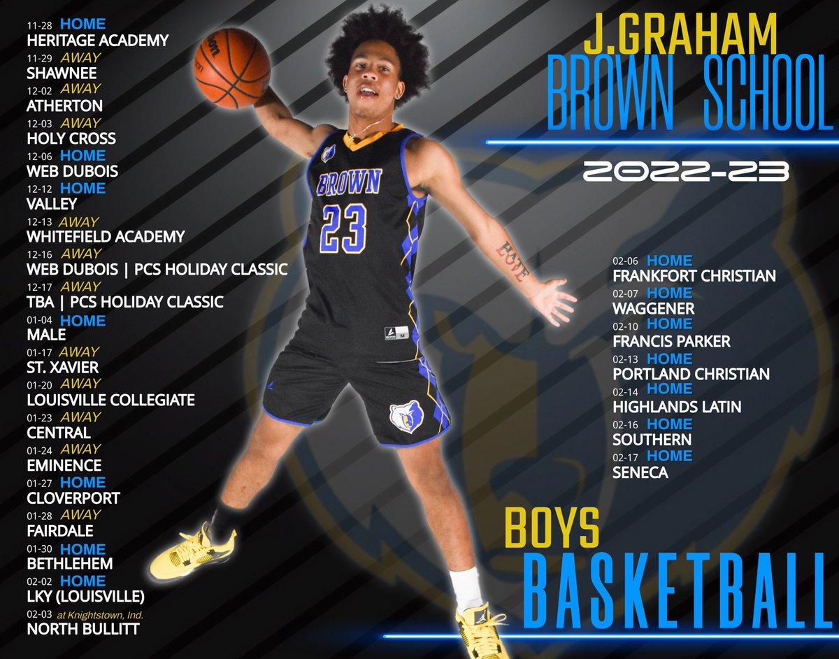 BrownHS_BBall's tweet photo. 2022-23 Schedule https://t.co/vF7mDCUvOl