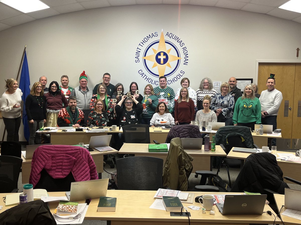 A little Christmas spirit at today’s Admin Meeting! ⁦<a href="/STARCatholic/">STAR Catholic</a>⁩