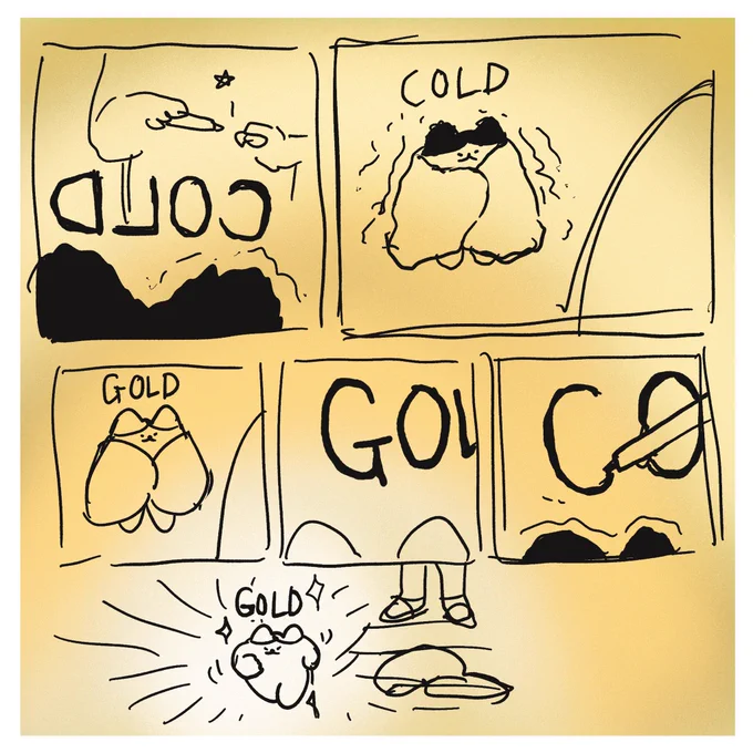#cold → #gold 