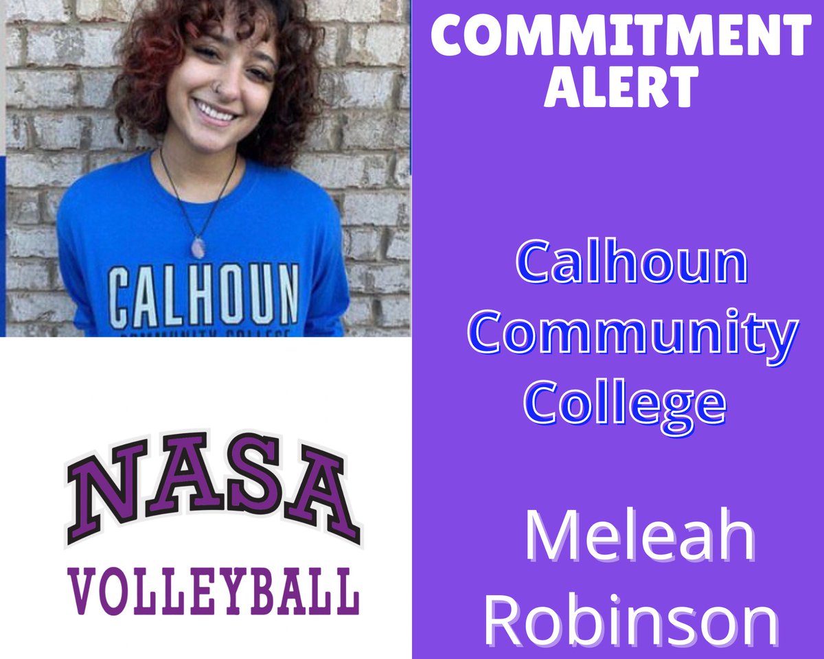 NASAVB's tweet photo. π¨ COMMITMENT ALERT π¨
Congratulations to Meleah Robinson (NASA 18) on her commitment to continue her academic and volleyball career at Calhoun Community College!
#NASAProud #nasadifference https://t.co/ZAqT7e9PqW