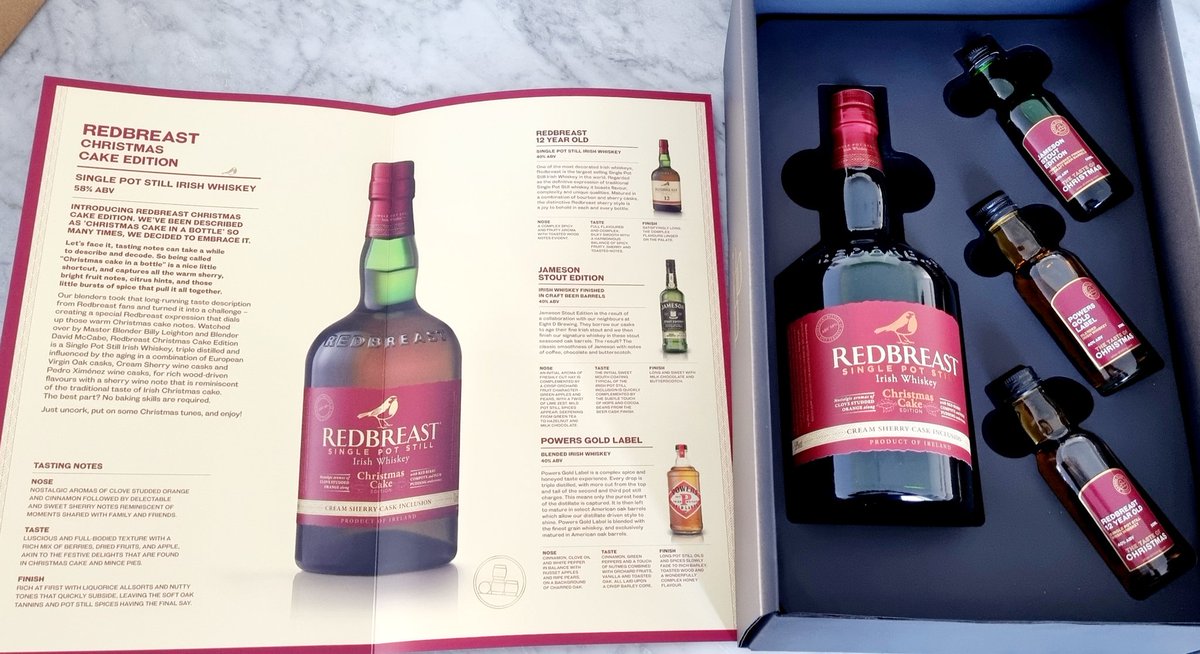 ivoroloughlin's tweet photo. Delighted with the #barrelclub delivery today. @Redbreast_US Christmas Cake. Virgin oak, cream sherry and PX influenced at 58%. It can only be delicious!!
A Christmas Day drink, I think. https://t.co/TV1V0EuZsF