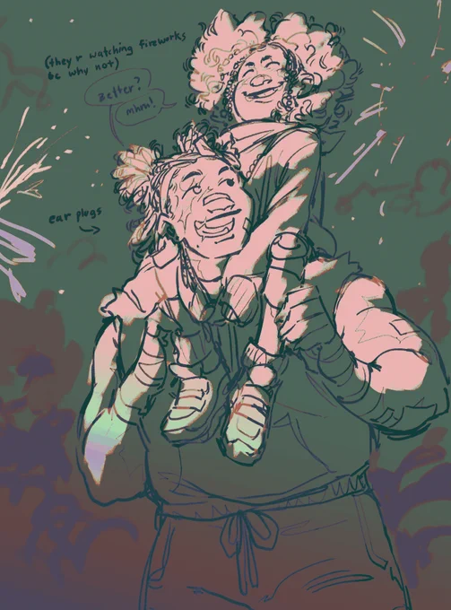 lil human mikey n raph doodle- they r watchin fireworks <33 #rottmnt #tmnt 
