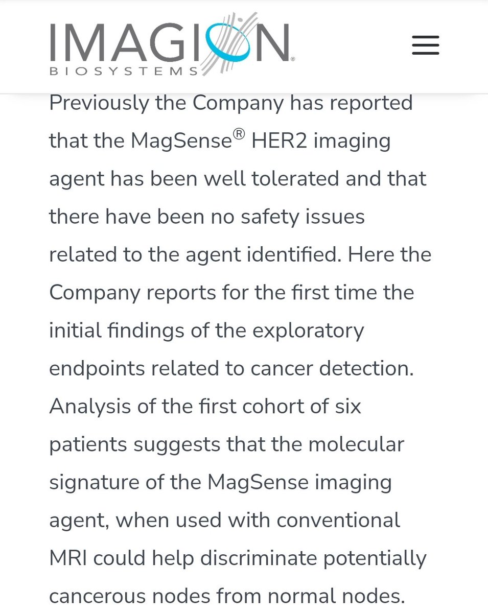 Johnny_J_P's tweet image. $ibx.ax $ibx is still plugging away, getting stuff done. 

Using magnetic nano particles to identify cancers without needing to do a biopsy would be a huge benefit to the industry and to humanity. 

Early cancer detection will change the game.

@imagionbio
@XRP_DigiGold