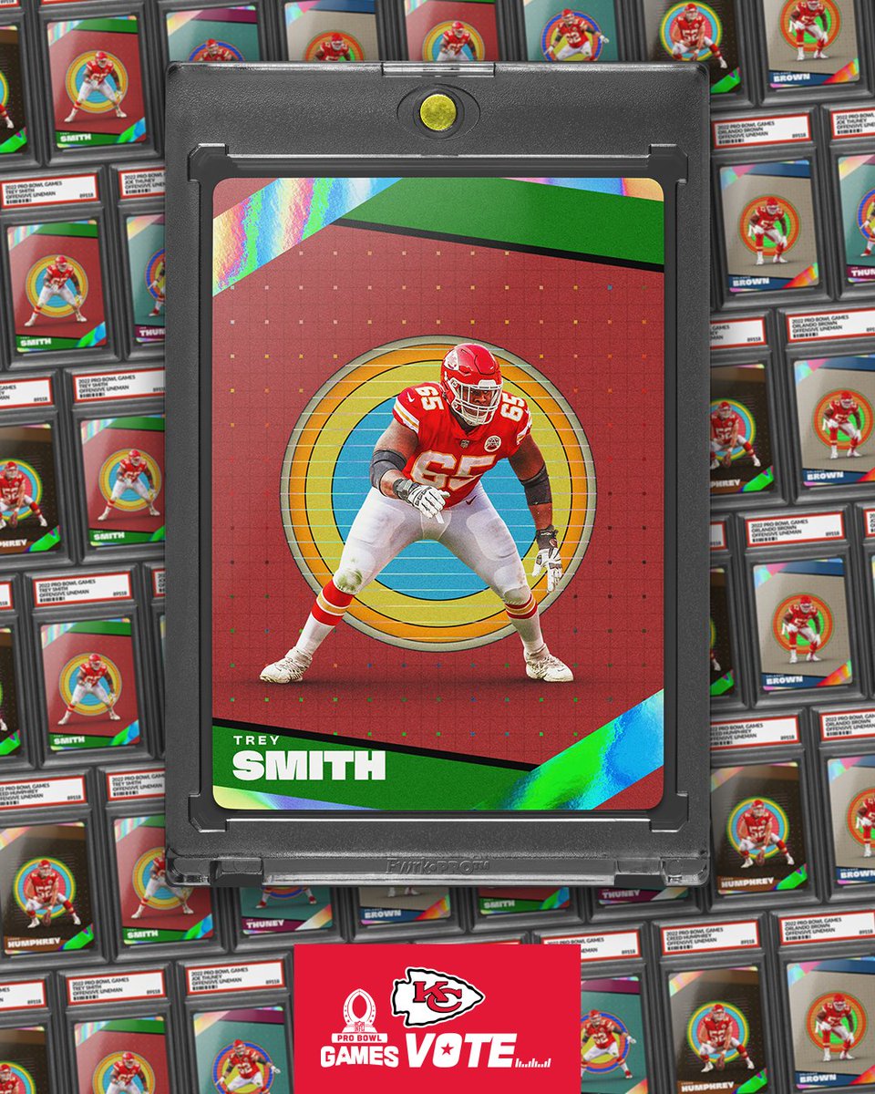 Chiefs's tweet image. RT to vote! Get our guys into the games 🗳

#ProBowlVote + @creed_humphrey 
#ProBowlVote + @treysmith 
#ProBowlVote + @gretti_53 
#ProBowlVote + @zeus__57 
#ProBowlVote + @realandrewwylie 
#ProBowlVote + @josephthuney