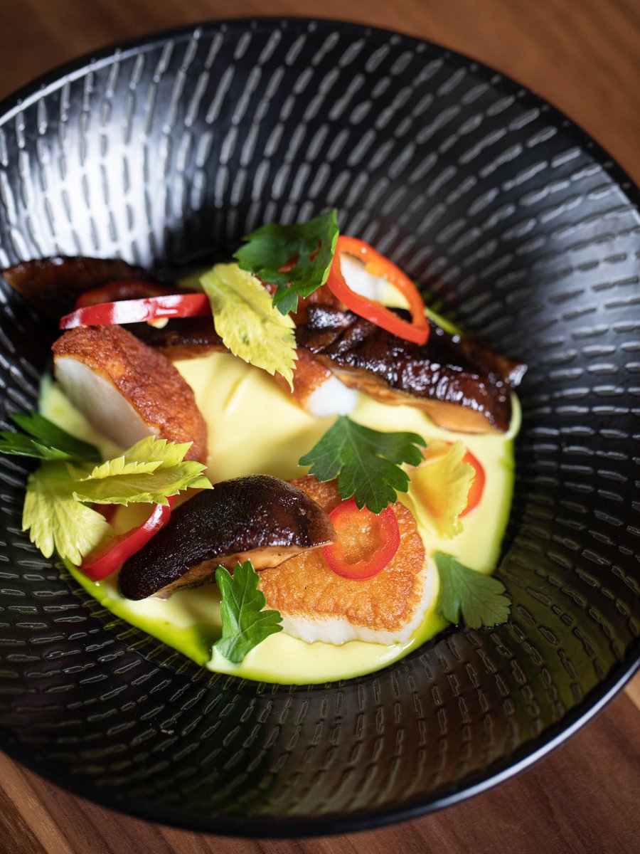 havandmar's tweet photo. Scallop & Shiitake | celeriac, koji, pickled fresno pepper.
A simple dish, made with fresh ingredients and plated with elegance.
#havandmar #chelsea #nyc #scallopandshitake #seafood #scalops #mushrooms #koji #pickledfresno #foodie #nycfoodie #chelsearestaurants #newrestaurants https://t.co/Buo8Khnd0S