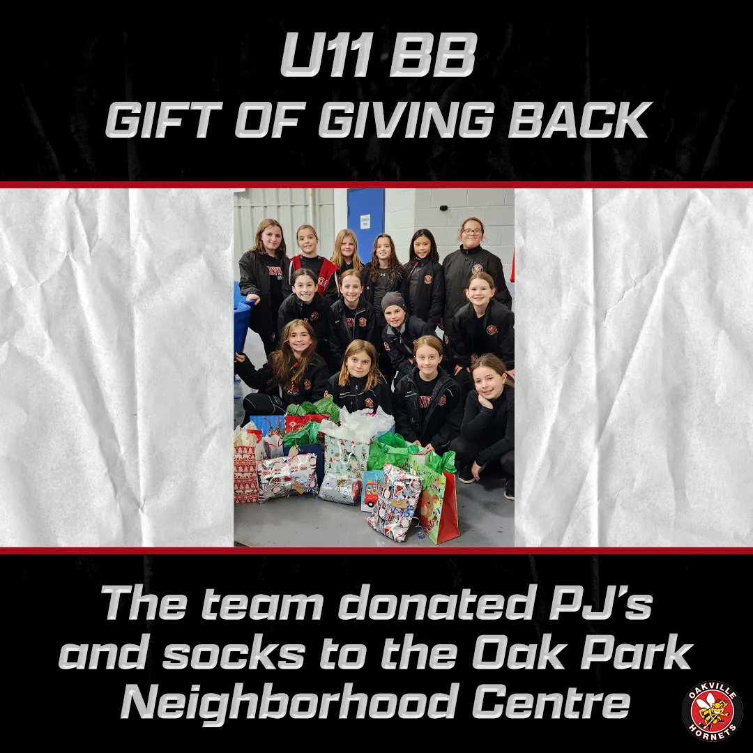 OakvilleHornets's tweet photo. Our U11 BB team collected and donated pajamas and socks to the Oak Park Neighborhood Centre! Great work!

#giftofgivingback #donation #oakvillehornets #hockey #sports https://t.co/4Vdd2oW2KJ