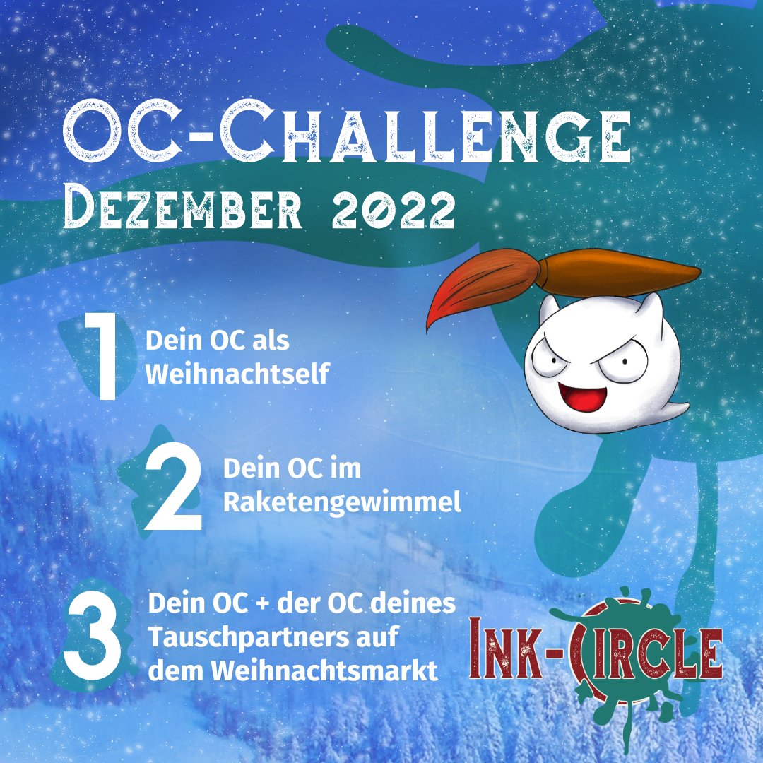 circle_ink's tweet photo. Join our OC-Challenge in December! 
1. Your OC as christmas elb
2. Your OC in new years eve rockets
3. Your OC and the OC of your randomized Partner at the christmas market

If you are interested, please comment below for more infos! https://t.co/jnC4XodhjG