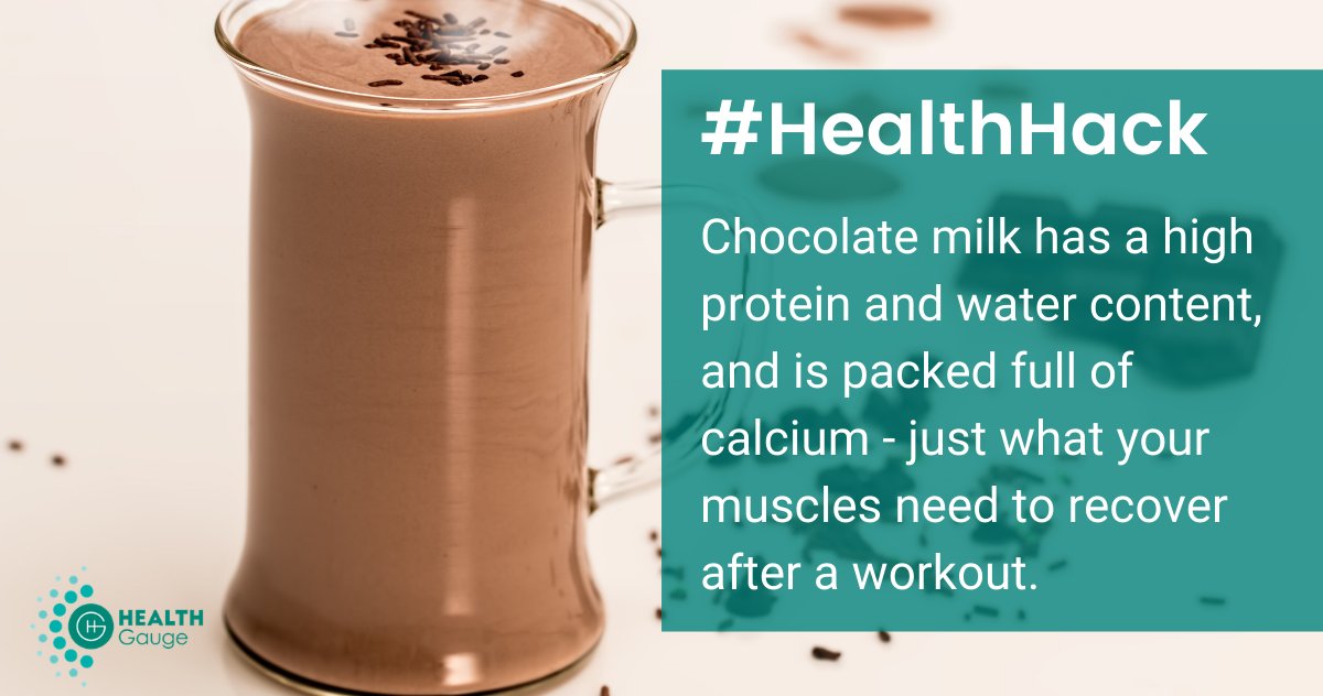 Here's why you should drink chocolate milk after workouts. 🍫 #HealthHack

More health tips at&gt; healthgauge.com