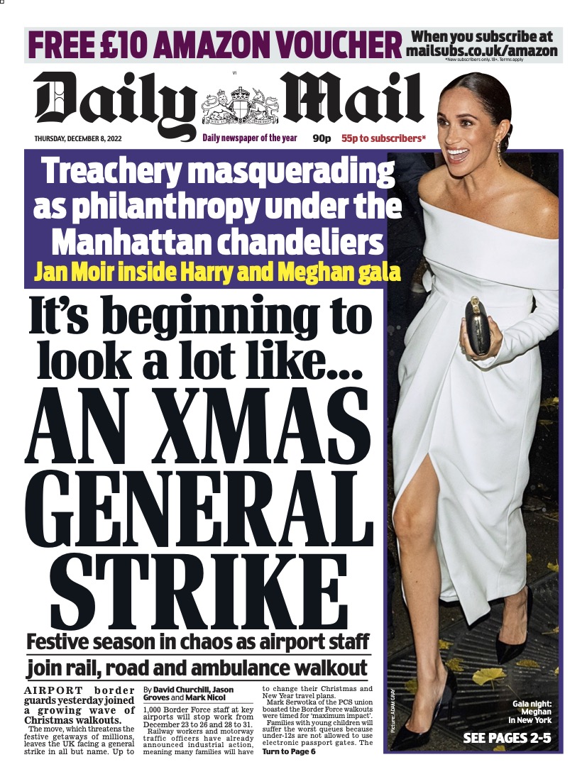 Tomorrows Papers Today on Twitter "Thursday's Mail An Xmas General