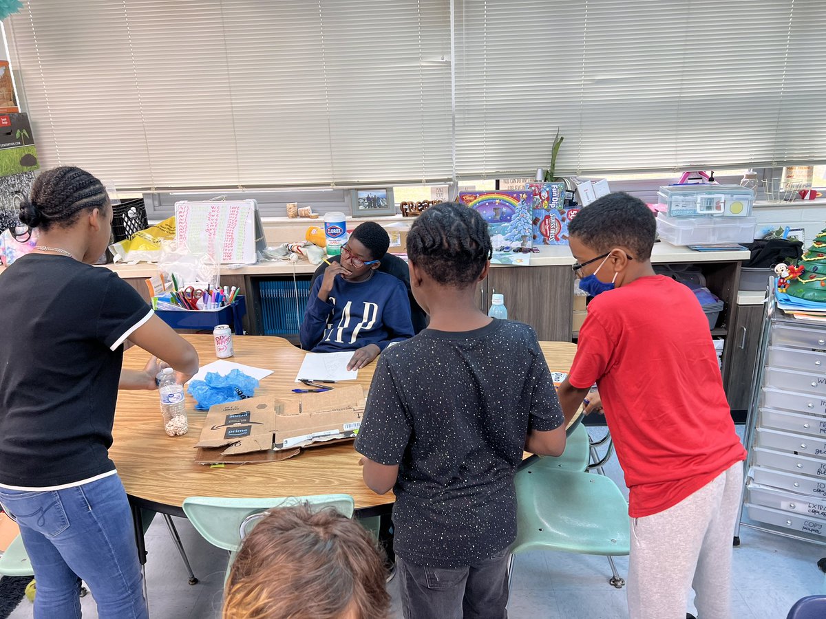 mrs_vanhout's tweet image. Mrs. Van Hout’s 5th graders apply their knowledge of sound by create their own musical instruments out of recycled materials! #scienceisfun #barronvillage #HCSscience #teaching5th