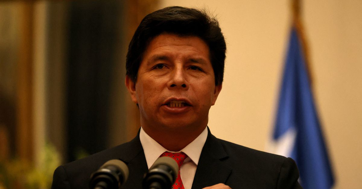Reuters's tweet photo. Peru's Congress votes to remove president Castillo in impeachment trial https://t.co/W394PPzo34 https://t.co/u679DSMMi6