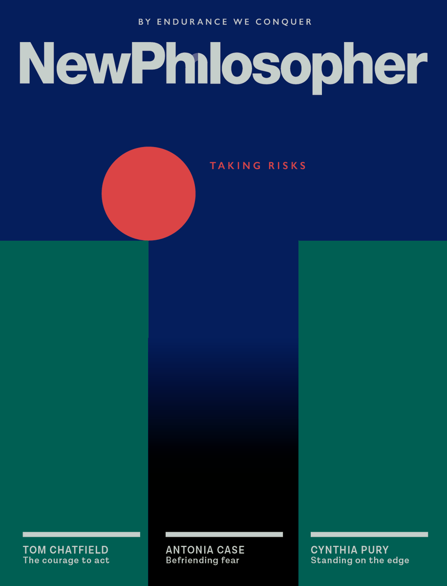 TheNewPhil's tweet photo. New New Philosopher - on 'Courage' - out now, with pieces by @philosophybites @marinab52 @TomChatfield @cmontefiore @patstokes Mariana Alessandri, Jacqueline Winspear, Antonia Case + interviews with @ClemsonUniv's @drcpury &amp; @MIT's Linda Rabieh. https://t.co/vGl3XKzfR4