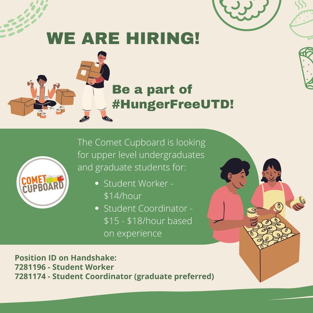 We are hiring! Be a part of #HungerFreeUTD!