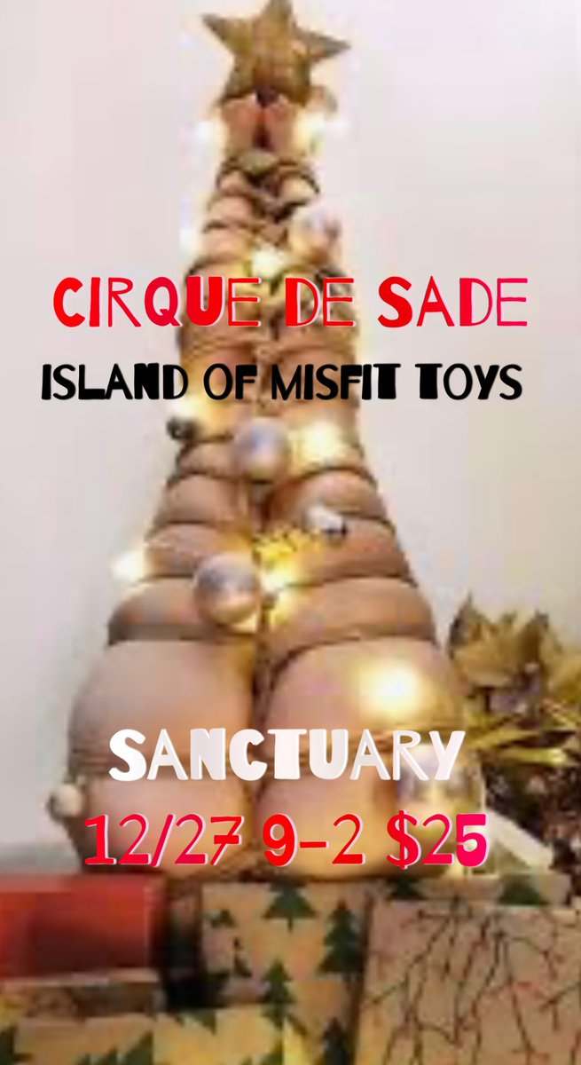 empresselsewise's tweet photo. MxClaus is the Mrs’ sadistic sister (Me) offering edge performances and tastings w open play spaces. #portlandkink #kinkevents #sadisticsanta #xmaskink @pdxsanctuary69 https://t.co/BD9i1mknkj