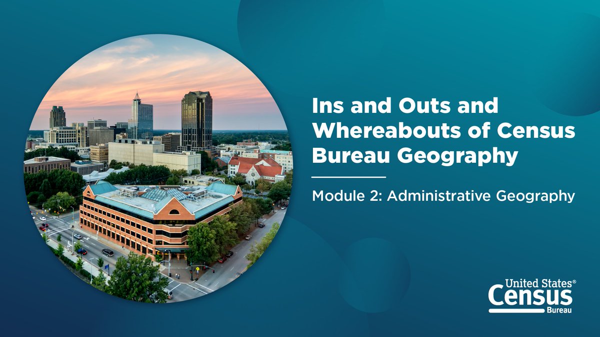 Check out our new #Geography course for beginners.

Module two explains the various administrative geographies and their uses and differences from other geographies.

Learn more: census.gov/data/academy/c…

#CensusData