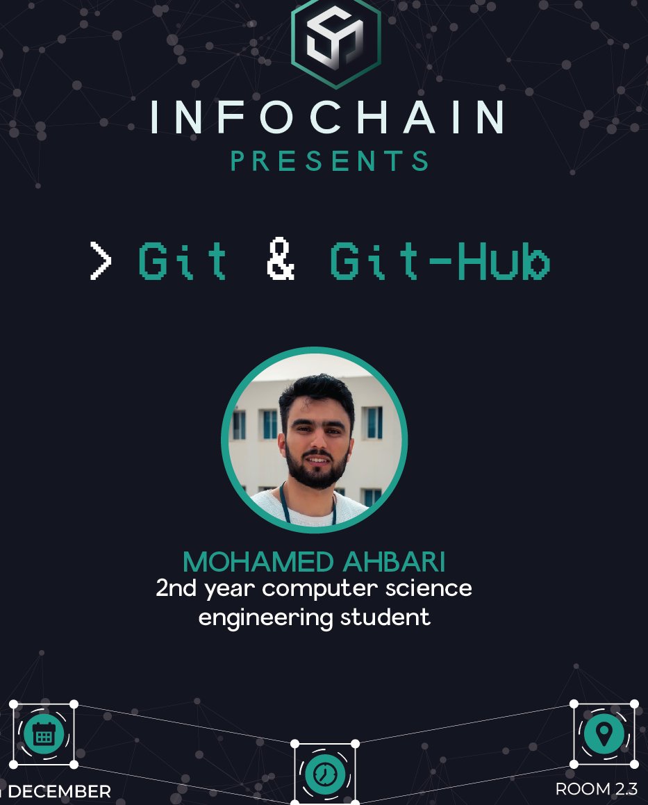 EnsaInfochain's tweet photo. InfoChain is heeere 🔥🔥🔥

New week new session 🤌🤌

And this week's session will be a real life workshop on Git and GitHub 🐈‍⬛

- Git
- GitHub 
-Surprise 🔥🔥🔥🔥

SEE YOU TOMORROW https://t.co/WjyPvVBoEO