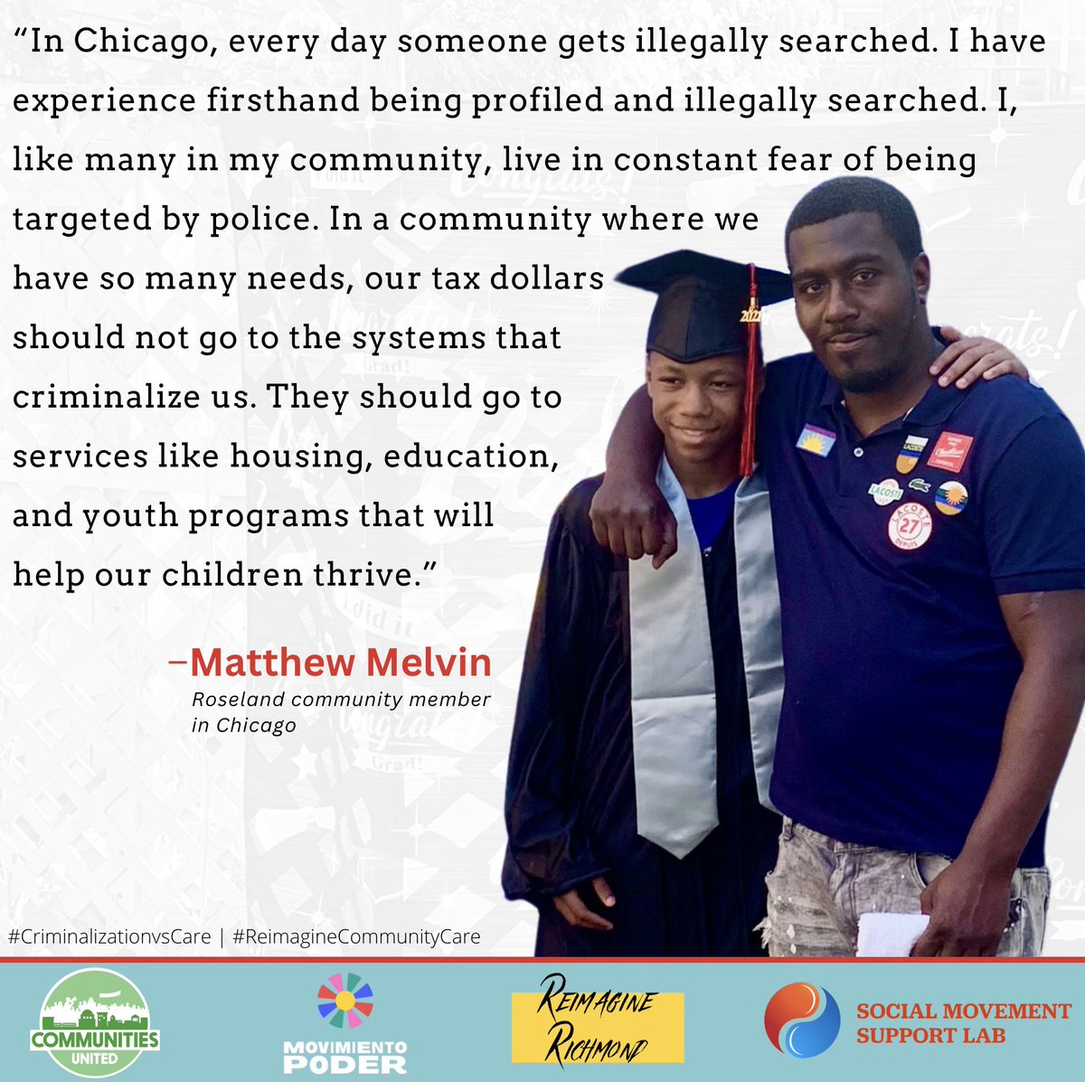 CommsUnited's tweet photo. DYK: In 2022, the local investment per city household in Chicago towards Systems of Mass Criminalization was $1,745 while only $245 was spent on Systems of Community Care? 

Read the full report at: https://t.co/WEOByoX1Mh @movimiento_poder @reimaginerichmond https://t.co/TFE57x2O76