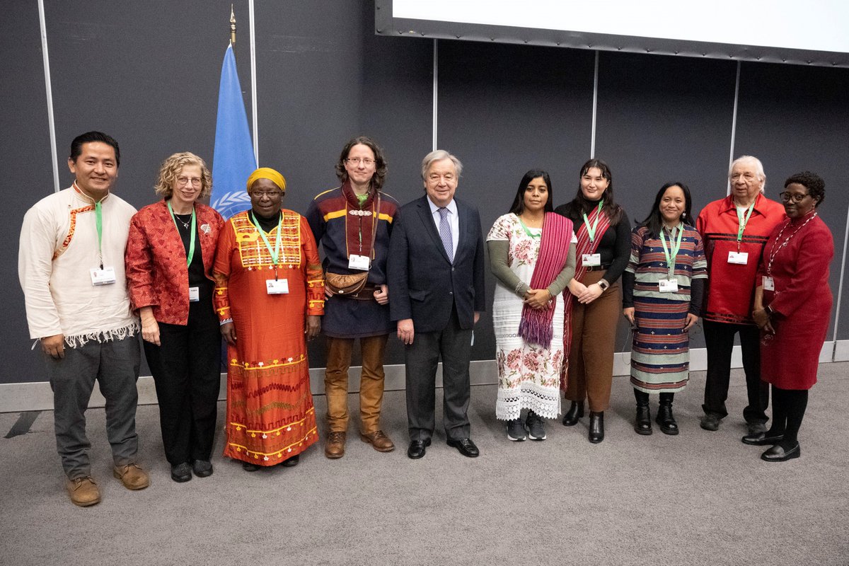 antonioguterres's tweet photo. Indigenous communities are essential guardians of some of the planet’s indispensable biological diversity.

We must work side-by-side with them &amp; others at #COP15 &amp; around the world - for a shared vision of living in harmony with nature. https://t.co/LshcmGASvC