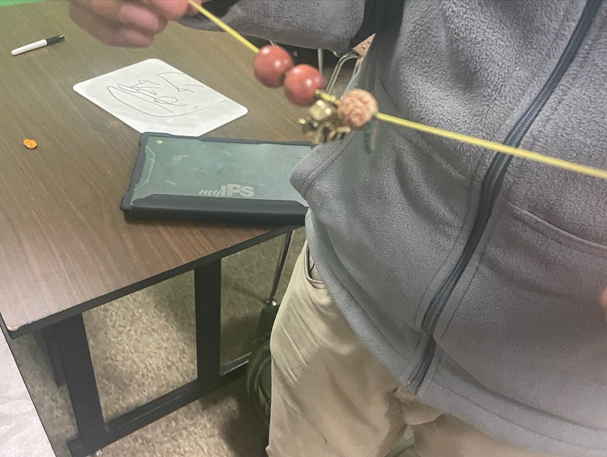 Perrymiddlemath's tweet image. 10/10 recommend converting the Algebra 1 @desmosclassroom Bracelet making activity into a day of actually making bracelets! My @Harshman_MMS 8th graders LOVED it!!