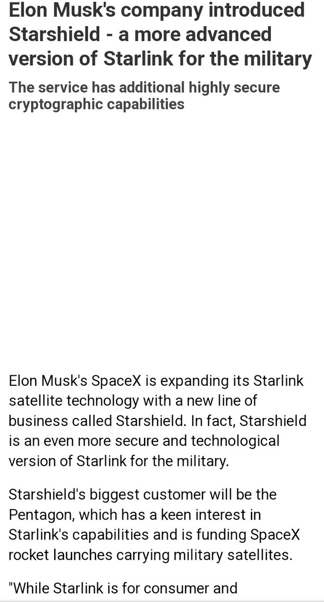 Kateling17's tweet photo. Starshield's🚀
Elon's Shield☺️hehe
@elonmusk @SpaceX https://t.co/qRpeIghFvx