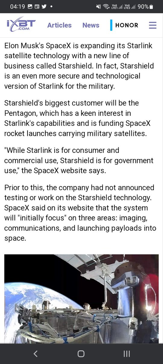 Kateling17's tweet photo. Starshield's🚀
Elon's Shield☺️hehe
@elonmusk @SpaceX https://t.co/qRpeIghFvx
