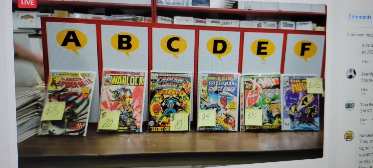 Live Sale from our Melbourne location! You can pickup in either store or get it shipped for $10 flatrate. We're doing Silver/Bronze comics tonight so be sure to join us for some classic comic fun! #comics #comicbooks