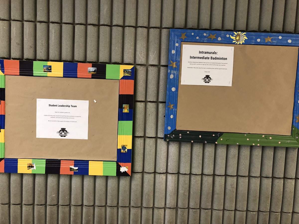 Hey Panthers! Check out our Information Frames to stay up to date on all the programs, clubs, and sports offered throughout OP! <a href="/SCDSB_Schools/">Simcoe County District School Board</a> @OrchardParkPS #PantherPride