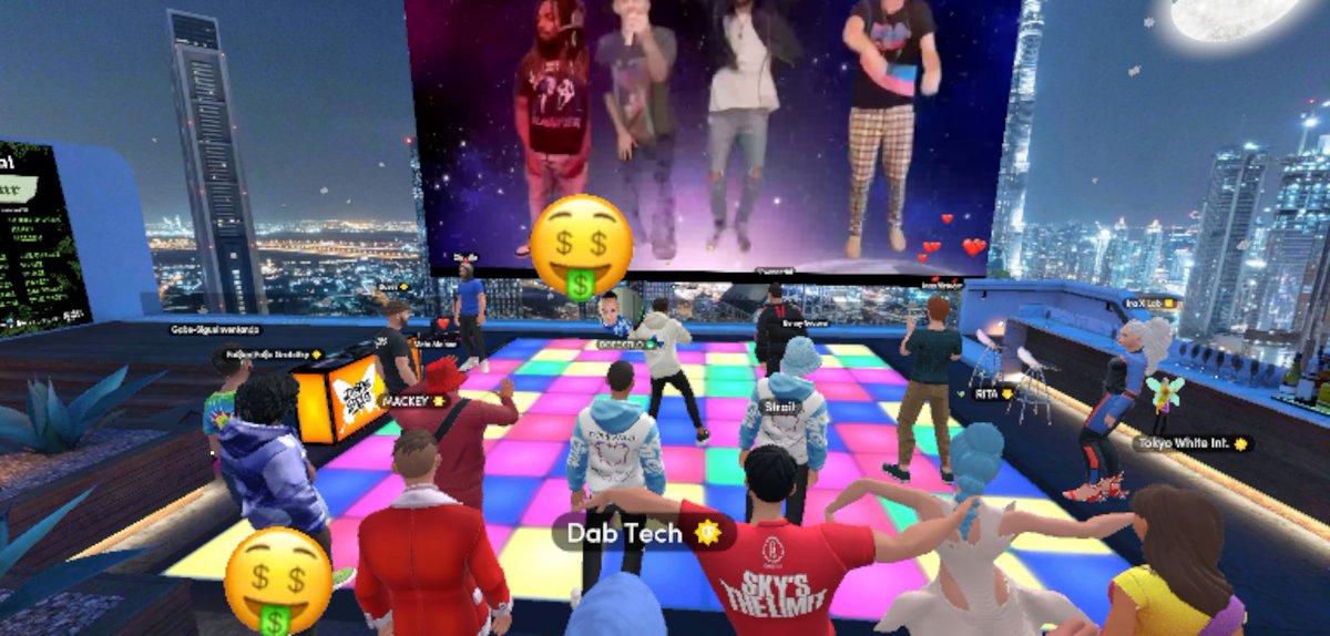 <a href="/sigueinventando/">Gabe</a> @DopeStilo @RELM3_ <a href="/PoisonPeso_17/">Poi$on Pe$o De’ Gretzsky🐝❄️⏮️ 777 Rewind is Live</a> <a href="/Benny_Groove25/">Benny🕺Groove</a> <a href="/MetaMaloneMusic/">Meta Malone 🌎</a> <a href="/ThaVRBoyZ/">ThaVRBoyZ</a> <a href="/Polycount_io/">Polycount</a> <a href="/exclusible/">Exclusible</a> <a href="/Spatial_io/">Spatial</a> <a href="/declanofficer/">DECLAN</a> <a href="/readyplayerme/">Ready Player Me</a> <a href="/KingDabTech/">KingDabTech🎥 - MadeByApes - #00803-1-0388</a> <a href="/DJMACKEY/">MACKEY</a> @StiloMusicGroup It's littttttt 🤟🥳