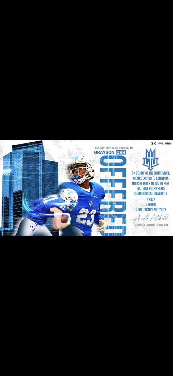 GraysonOrr65's tweet photo. After a great conversation with @Showtime_CoachP I am blessed to receive an offer from Lawrence Tech University!  @T_Wilson11 @jax_gasaway @CoachJoshAl10 @CoachWengert @CoachSlud https://t.co/ZDyy2o1Ox0
