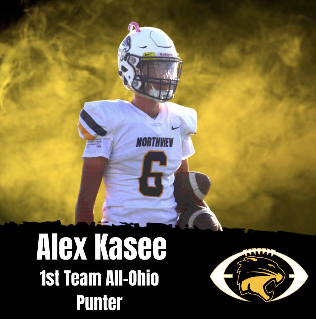 nvwildcatsfb's tweet photo. Our 3-time All-Ohio (2-time 1st team) K/P. Congrats @alexkasee6!! https://t.co/YC65GfPJa1