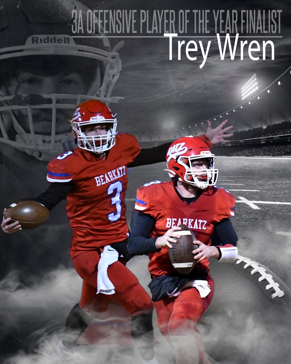 Congratulations to Carter Bray, Trey Wren, and Coach Stu Smith.  
FARM BUREAU INSURANCE AWARDS FINALISTS
3A OFFENSIVE PLAYER OF THE YEAR
Trey Wren, Melbourne
3A DEFENSIVE PLAYER OF THE YEAR
Carter Bray, Melbourne
3A COACH OF THE YEAR
Stu Smith, Melbourne