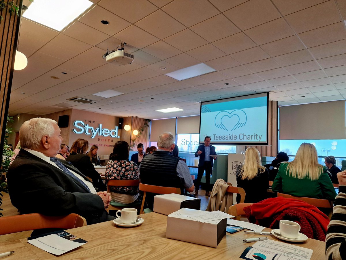 MissEmily_B's tweet photo. A day of #BridgingTheGap. First in attending my first @Powerofwomen_
#PoWwow at @BentleysCoulby #Boho and secondly attending the @teessidecharity annual festive lunch @Boro, hearing from Trustee Alastair @builddirectory1 with a call to action and Nadia @NitelightC. https://t.co/8IpKpzYmPJ
