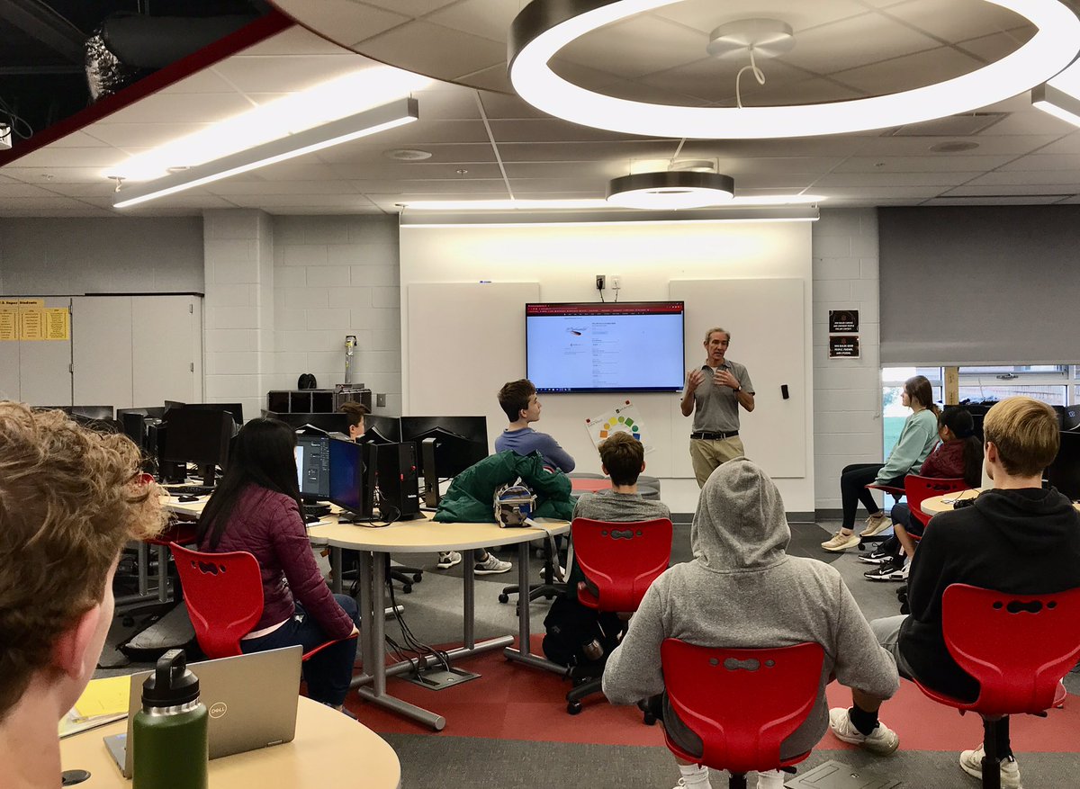 KimR_ART's tweet photo. Graphic Design &amp; Digital Art I students get real-world design experience from clients, Coach Savage &amp; Mr. Millard who needed a logo for their new Chemistry podcast. Ideas were pitched, students came up with designs, then met with clients for revisions. #IHPromise @IHHSPrincipal https://t.co/5qt1kTkbwI