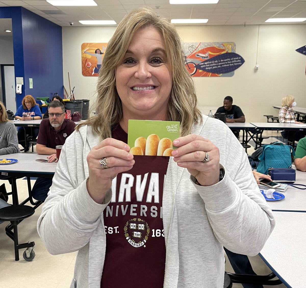 Thank you, <a href="/olivegarden/">Olive Garden</a> for providing a gift card for our faculty meeting today and for helping us #celebrateteachers at the Raider Nation! #BISDShines #WeAreBirdvilleISD #smsraidernation