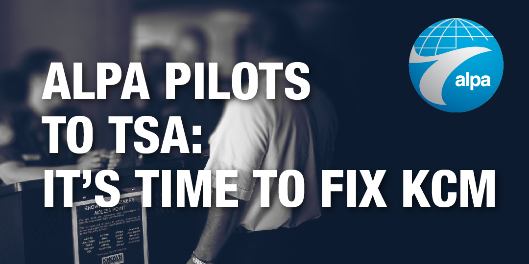 captdriven's tweet photo. @TSA_Pekoske @ALPAPilots #FixKCM https://t.co/5UgQdwb7RE