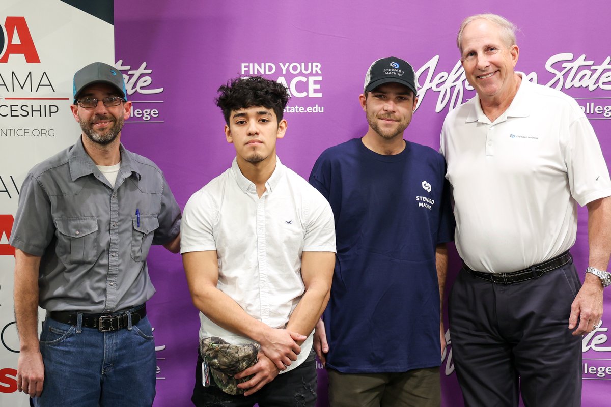 jeffstate's tweet photo. EARNING ➕ LEARNING: 10 students in Jefferson State’s Welding Technology program accepted apprenticeships during a ceremony. Read more at https://t.co/a5aZGdEmv0. #FindYourPlace @ACCS_Education @AOA_Works @processbarron @TASSCO_Solution https://t.co/2Yf1CTvFMr