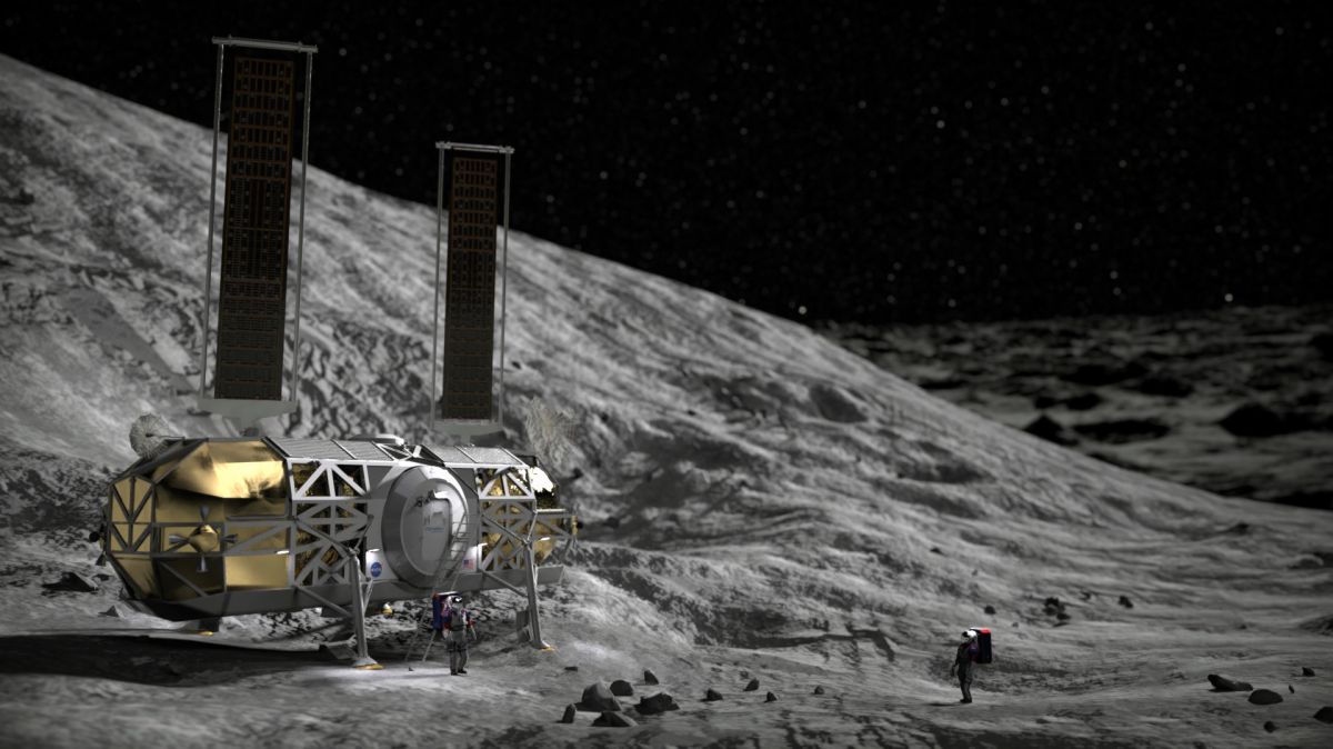 SPACEdotcom's tweet photo. NASA's new moon lander contest heats up with Blue Origin, Northrop Grumman https://t.co/J2WFgKrBQZ https://t.co/SJ4wiKwiAK