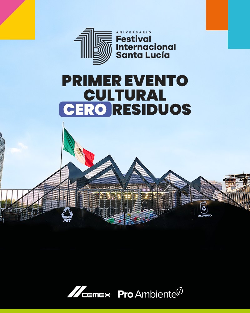 marojano's tweet photo. #CEMEX y #ProAmbiente participaron en la recolección de residuos en el Festival Internacional de Santa Lucía. Los residuos no reciclables se aprovecharon como energía limpia, estas acciones contribuyen a reducir las emisiones de CO₂. #ConstruyendoUnMejorFuturo https://t.co/dJkXHpxdx2