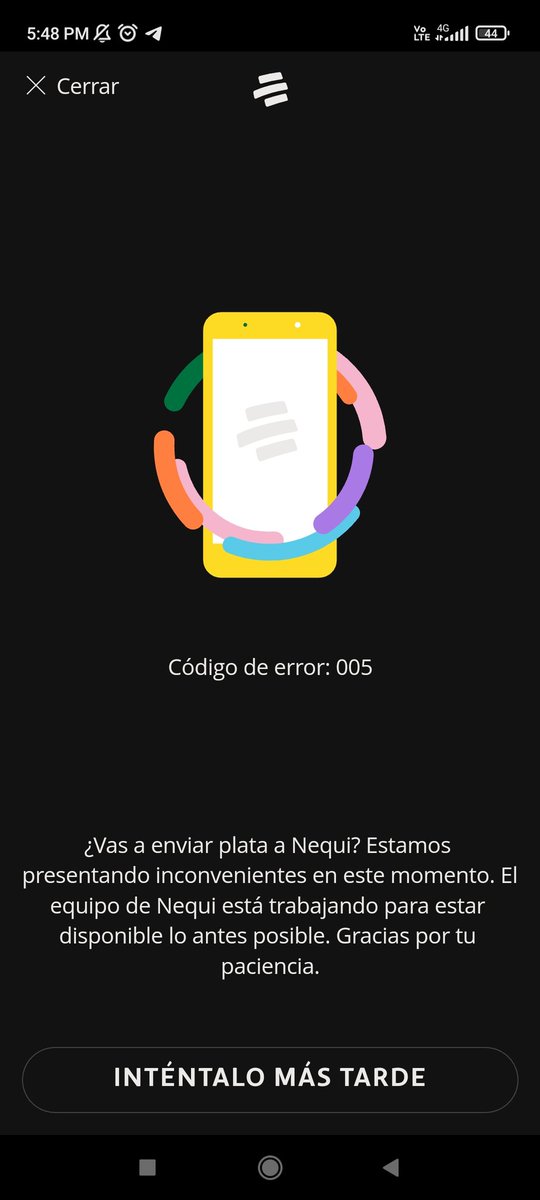 F1918Laura's tweet photo. @Bancolombia @Nequi ¿Que alternativas tienen para solucionar este problema que ya lleva semanas? https://t.co/h9Ii7KZLGv