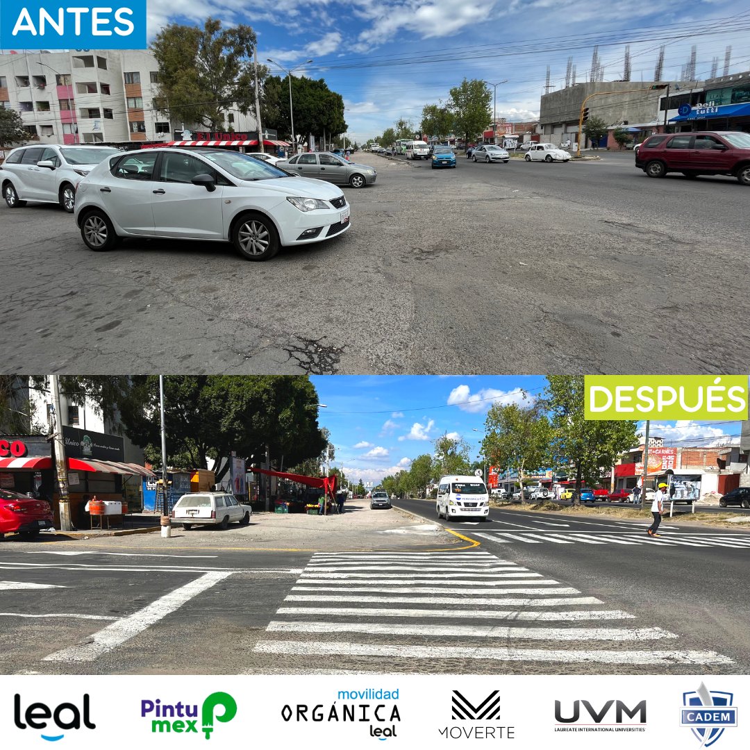 LupitaLeal_'s tweet photo. Un antes y un después, así se marca la diferencia de rápido y veloz ⚡️

La diferencia la marcaron toda la ciudadanía que asistimos para generar #CiudadesMásHumanas 

¡No lo olvides, LA CALLE ES DE TODOS! 🚶‍♂️🧑‍🦽🚲🛴🛼🛹🚌🚗 https://t.co/GfyaqPc37K