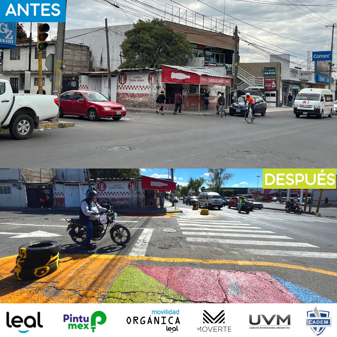 LupitaLeal_'s tweet photo. Un antes y un después, así se marca la diferencia de rápido y veloz ⚡️

La diferencia la marcaron toda la ciudadanía que asistimos para generar #CiudadesMásHumanas 

¡No lo olvides, LA CALLE ES DE TODOS! 🚶‍♂️🧑‍🦽🚲🛴🛼🛹🚌🚗 https://t.co/GfyaqPc37K